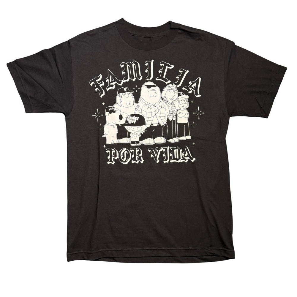 Famous Stars Straps Family Guy Familia RARE 2014 T-Shirt Black Mens Size‎ Medium